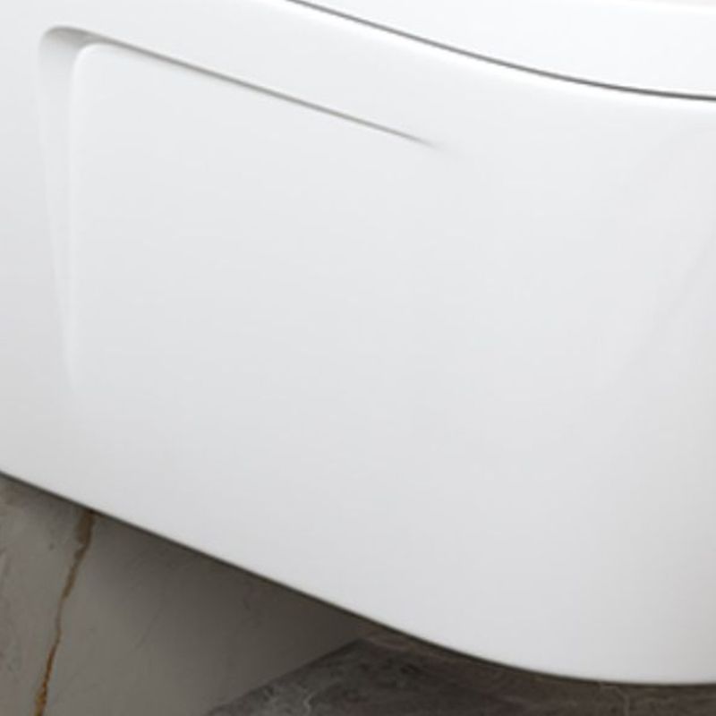 Contemporary Wall Hung Flush Toilet Ceramic Urine Toilet with Seat for Washroom