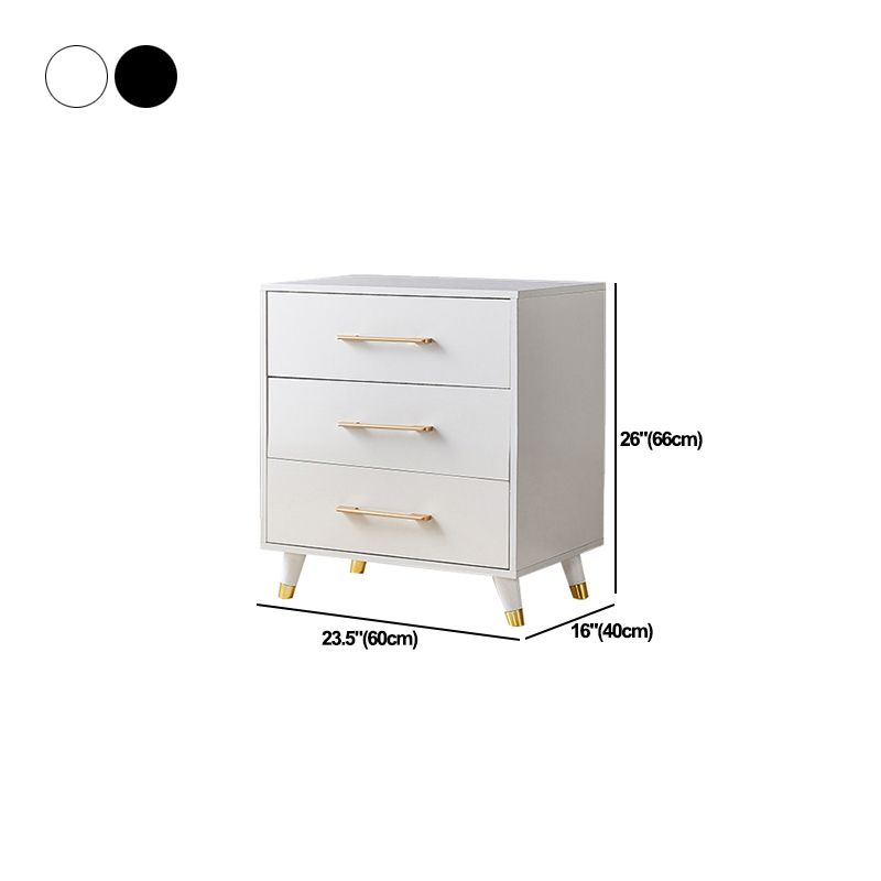 White / Black Storage Chest 16" W Vertical Lingerie Chest for Bedroom