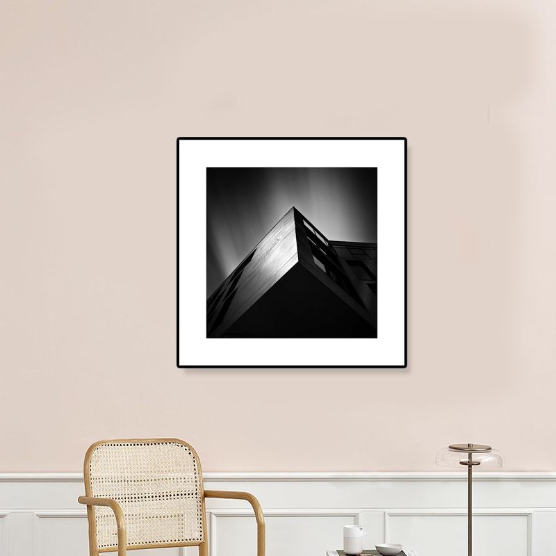 Photograph Architecture Wall Art Print in Dark Color Canvas Wall Decor, Textured