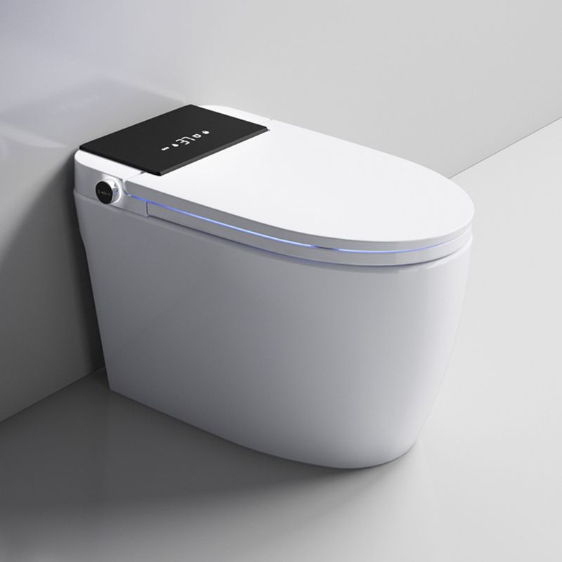 Gloss White Toilet Modern Siphon Jet Toilet Bowl with Heated Seat