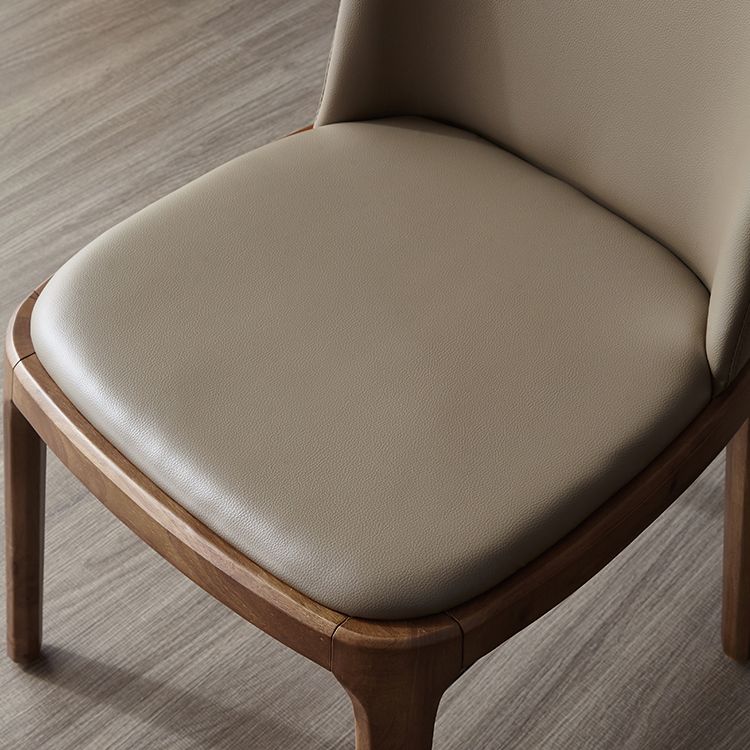 Chaise d'accélération du restaurant industriel en cuir Parsons Parsons Parsons Dining Side Side