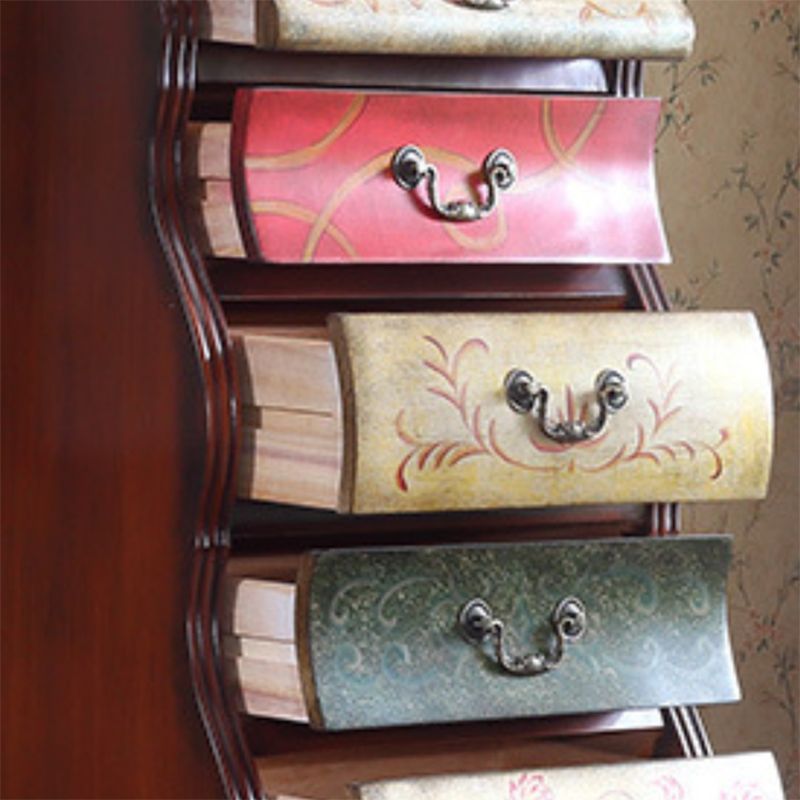 Traditional Birch Lingerie Chest Vertical Storage Chest Dresser for Home