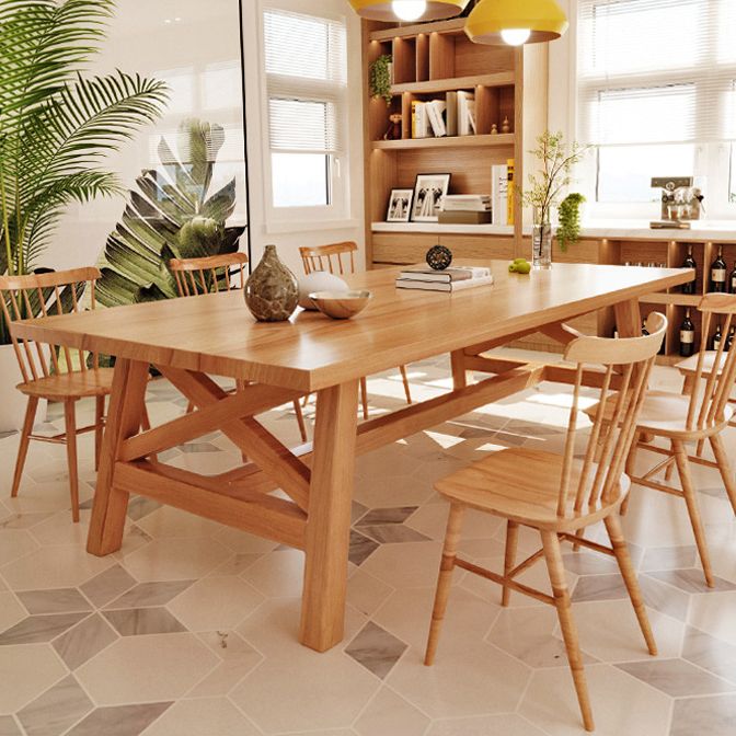 Rechthoek Pine vaste houten tafel moderne eettafel met bok met een restaurant voor restaurant