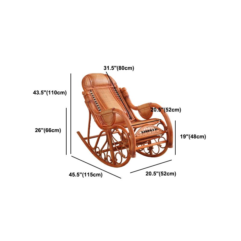 Mid Century Modern Recliner Chair Rattan/Wicker Recliner Chair for Living Room