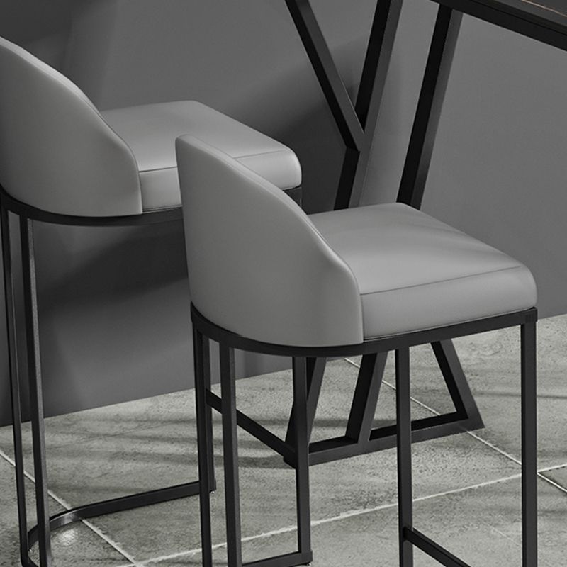 Modern Style Stone Bar Table Set 1/2/5 Pcs Rectangular Pub Set for Indoor