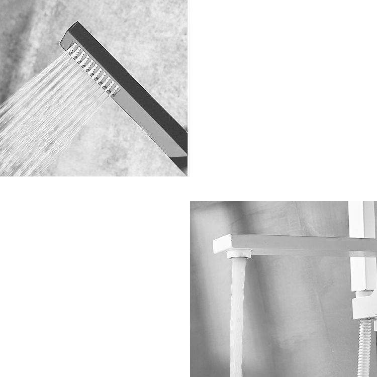 Modern Bathroom Faucet Pure Color High Arc Freestanding Tub Faucet