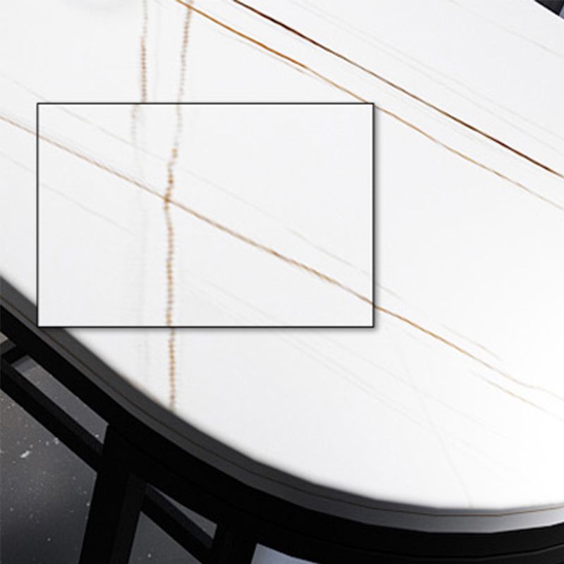 Modern Sintered Stone Bar Table Dining Table with Storage Shelve for Bar