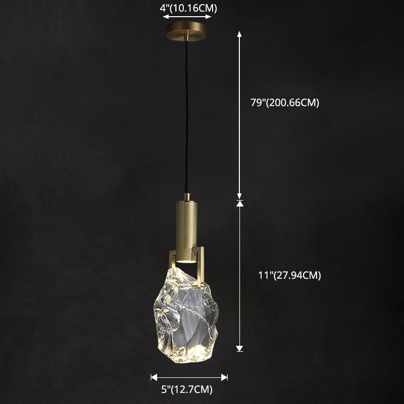 Leichte moderne Luxusstil Geometrische hängende Anhängerleuchten 1 Light Pendell Light Kit mit Kristallschatten