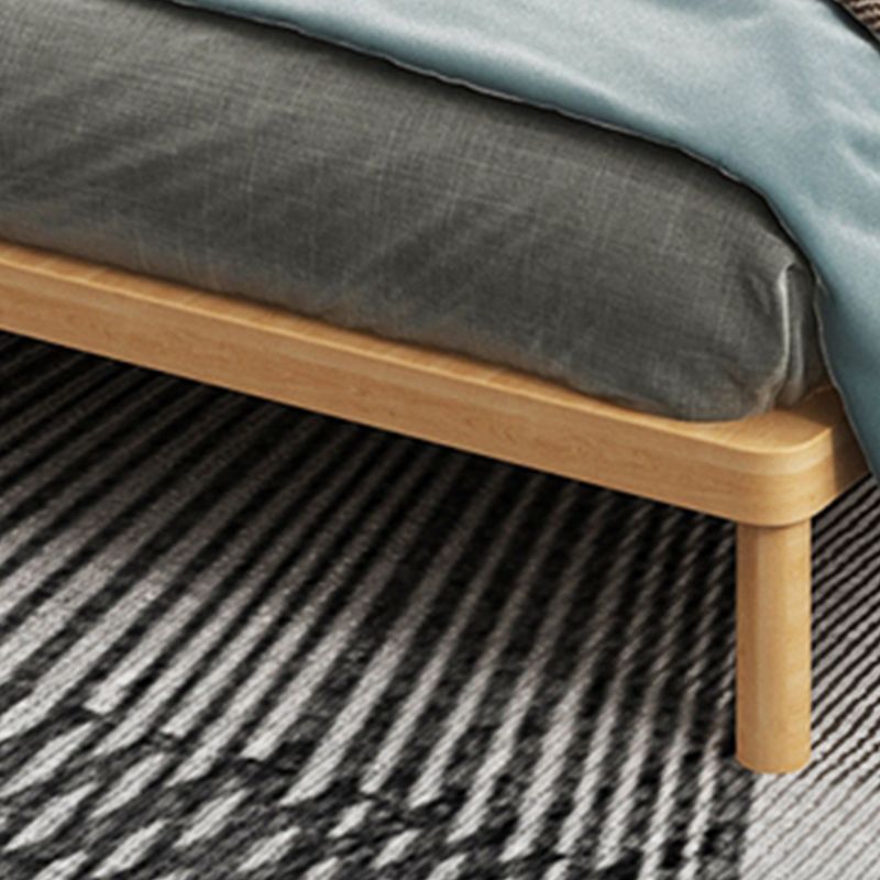 Contemporary Panel Wood Standard Bed with Rectangular Headboard