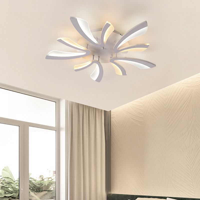 Multi - tête LED encastré salon plafonnier encastré moderne avec abat - jour acrylique