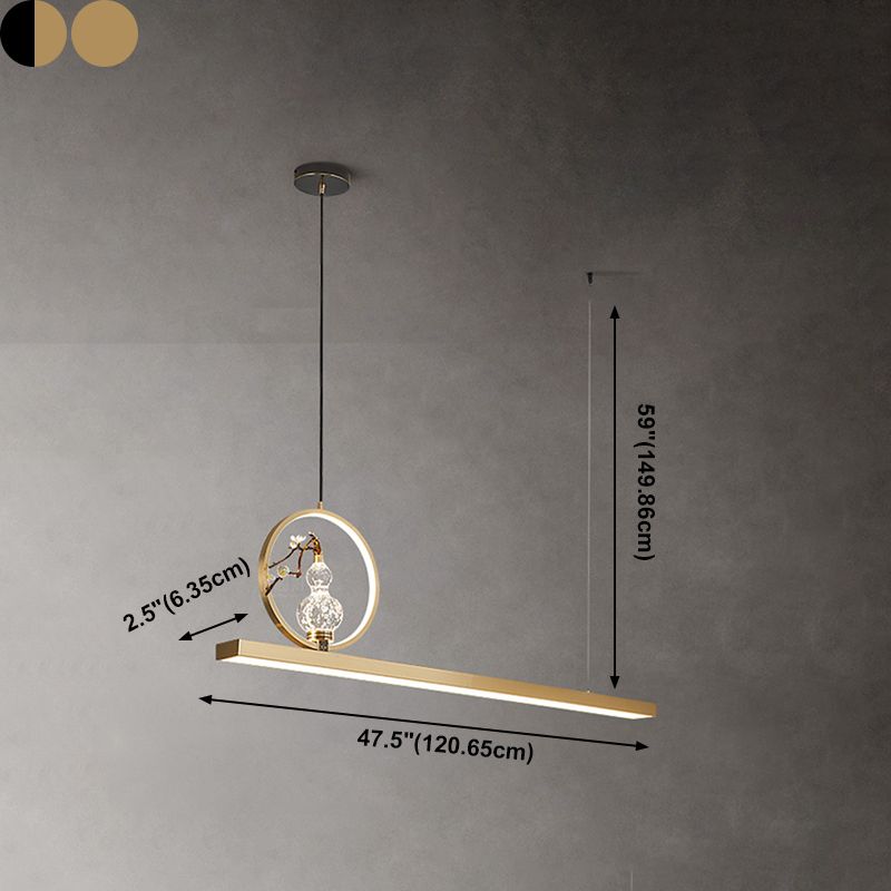 Iluminación colgante de metal de 2 luces con luces esféricas de estilo moderno con sombra acrílica