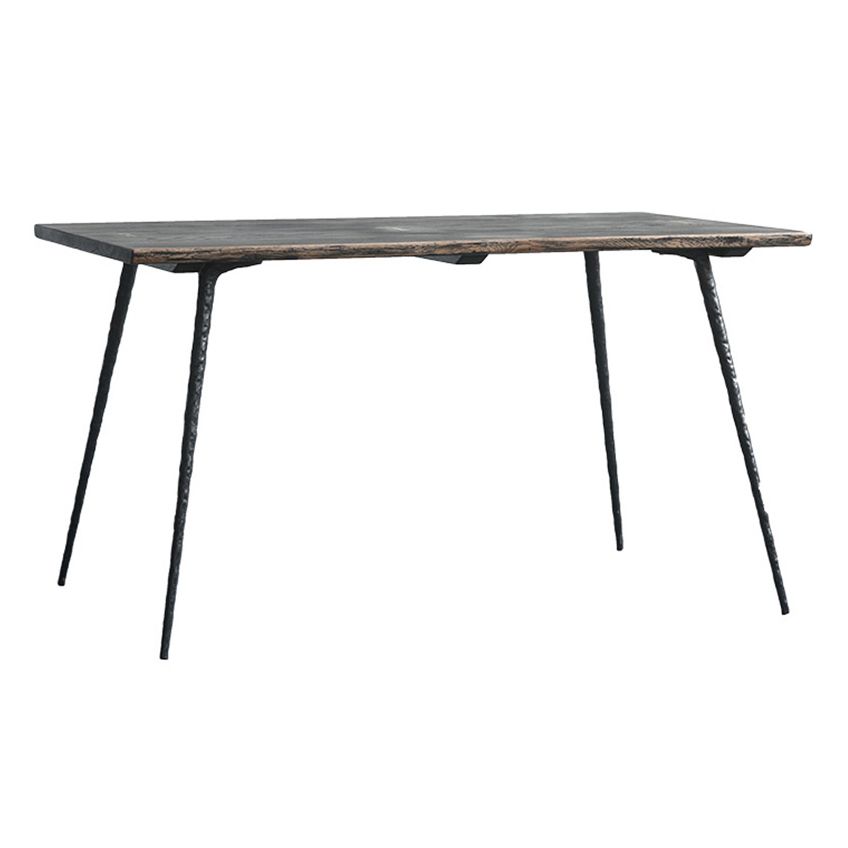 4-foot Oak Solid Wood Industrial Rectangle Dining Table for Dining Room