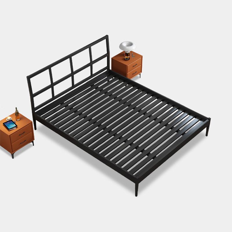 78.74-Inch L Iron Bed Frame Contemporary Black/White Wire-Grid Bed, Mattress Not Included