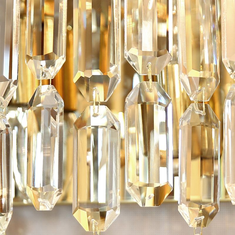 Lampada da parete in oro in cristallo nella moderna sconde da parete a 2 luci di metallo elettroplate artistico