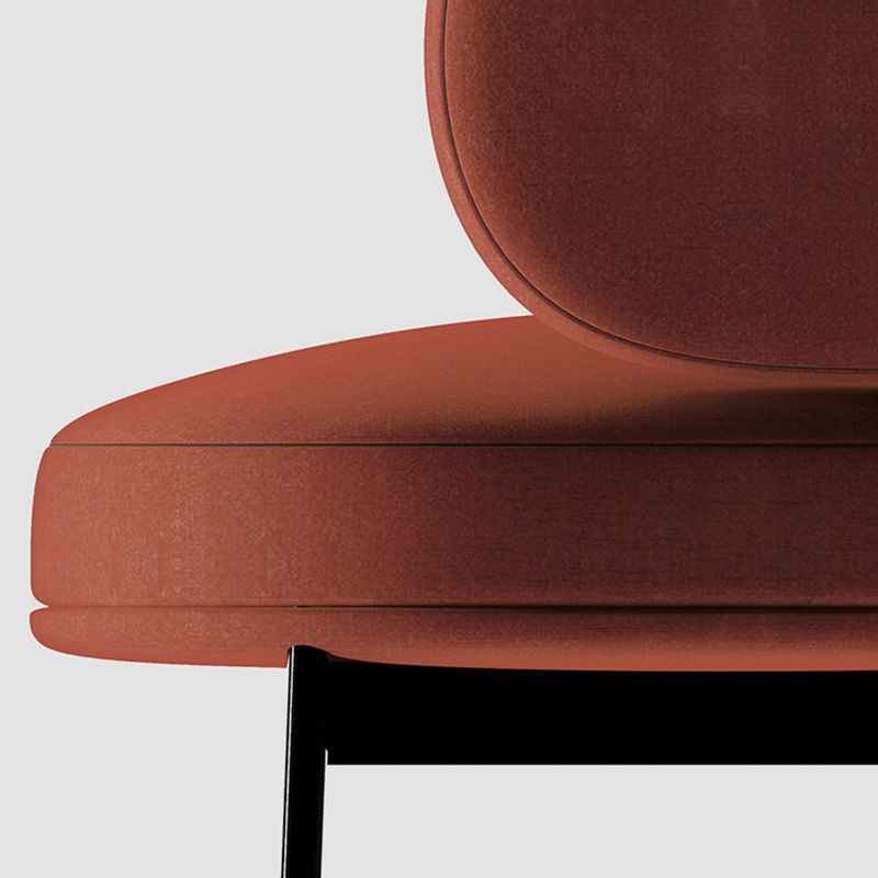 Modern Style Velvet Side Chair Arm Metal Side Chair for Home Use