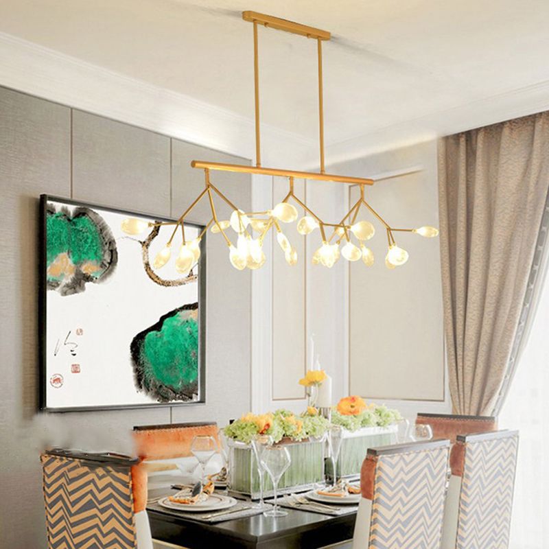 Contemporary Dining Room Lighting 27-Light Sputnik Island Lamp
