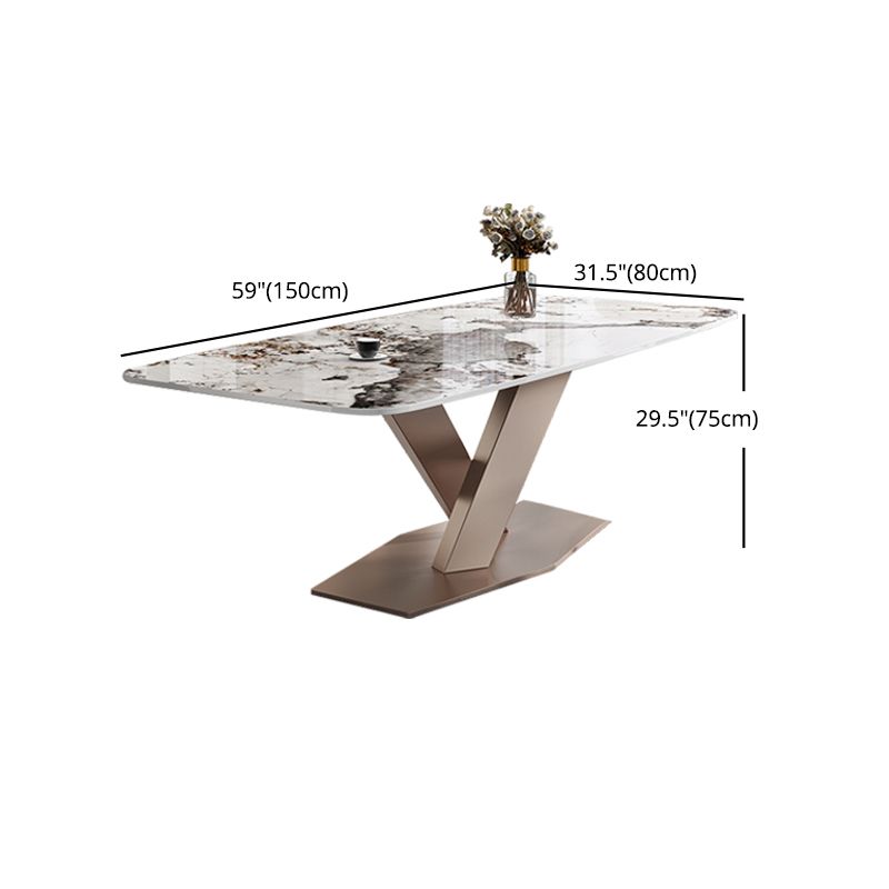 Glam 1/4/5/7 Pieces Dining Set Sintered Stone Dining Table Set with Pedestal Base