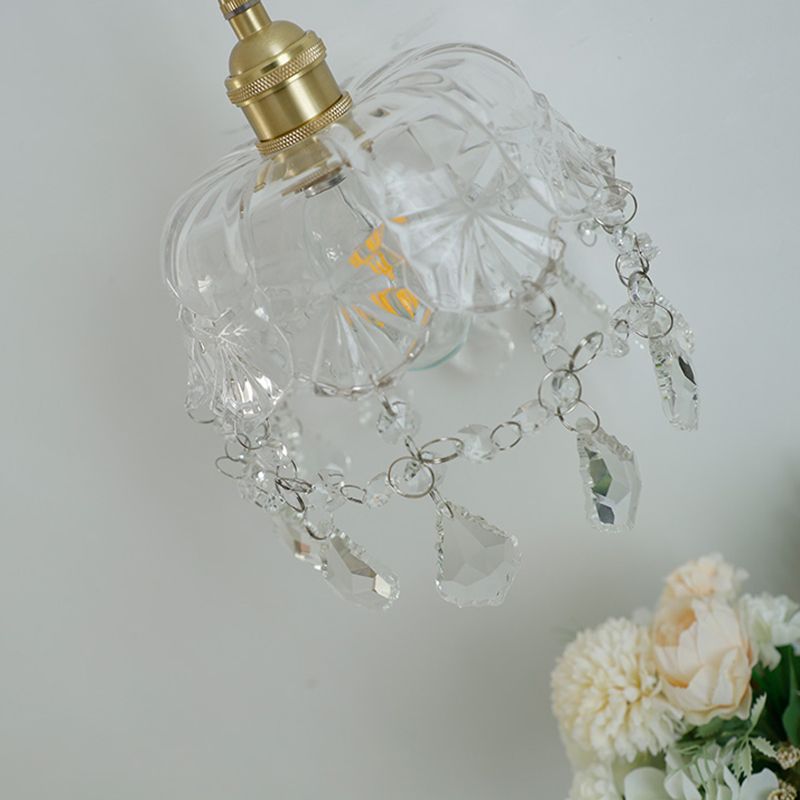 1-Light Modern Nordic Gold Wall Lights Glass Wall Mounted Lamps for Bedroom