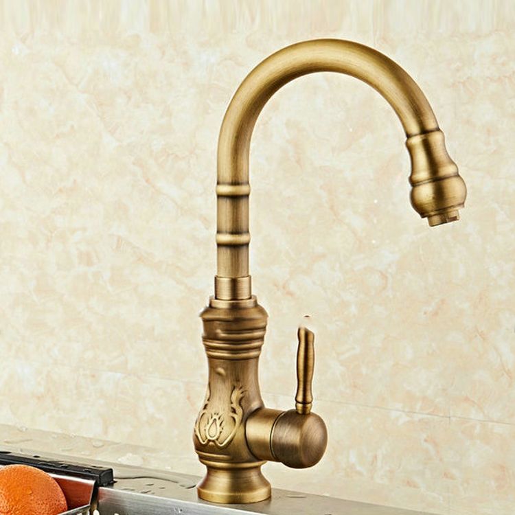 Traditional Standard Bar Faucet 1-Handle with Supply Lines Kitchen Faucet