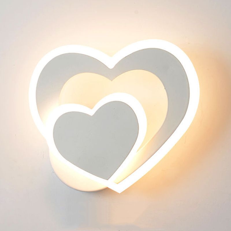 Modern Style Geometric Wall Mounted Lamps Metal 2 Lights Wall Lights