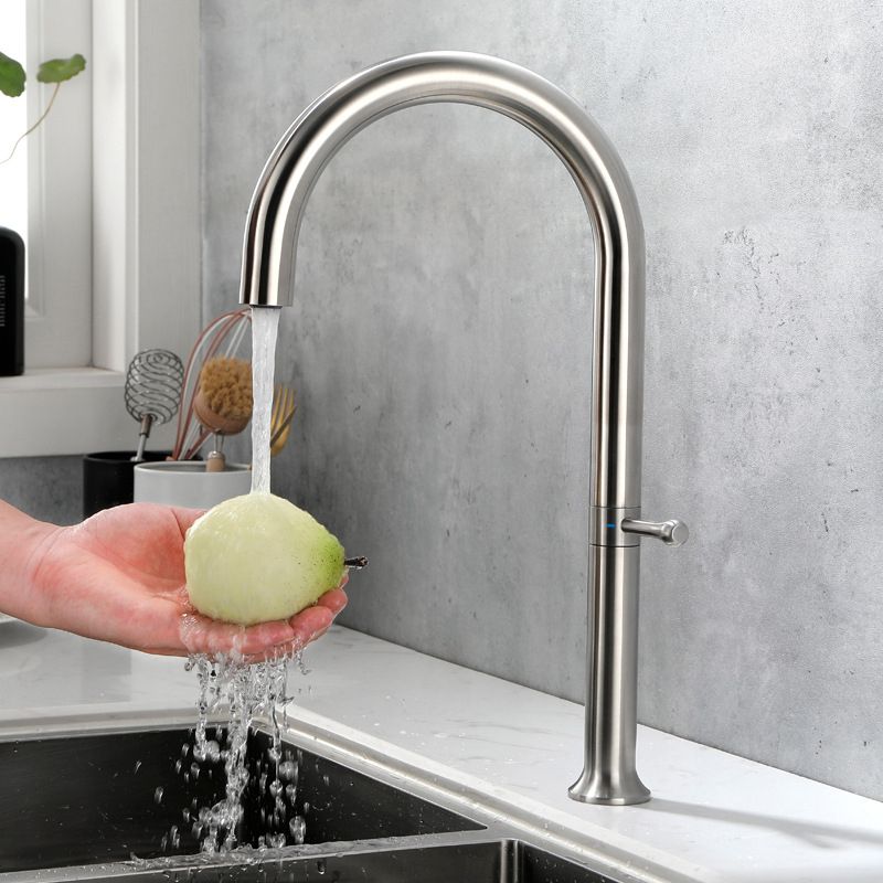 Modern Kitchen Faucet Stainless Steel Single Handle High Arc Kitchen Faucet
