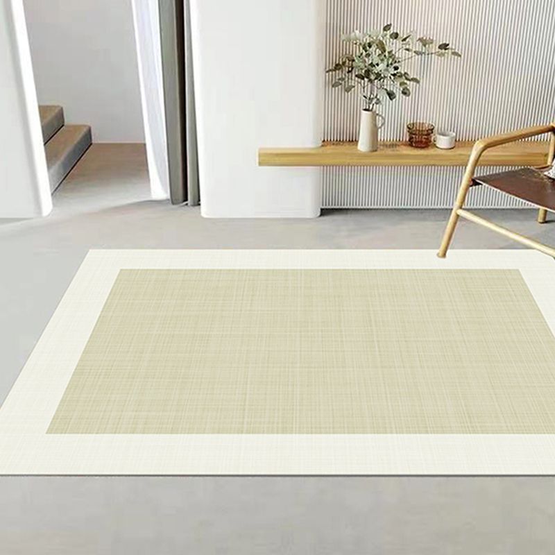 Modern Color Block Area Rug Green Polyester Area Carpet Non-Slip Backing Rug for Living Room