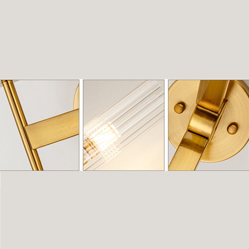 Pure Glass Wall Sconce in Modern Creative Style Wrought Iron Wall Lamp for Living Room