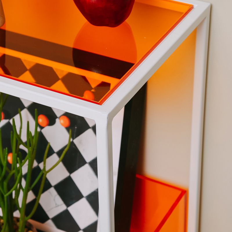 10" Wide Contemporary Shelf Bookcase Acrylic Open Back Bookcase