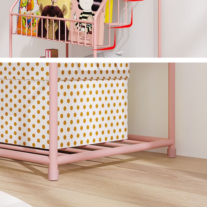 Scandinavian Closed Back Ladder Bookshelf Metal Bookcase with Shelves