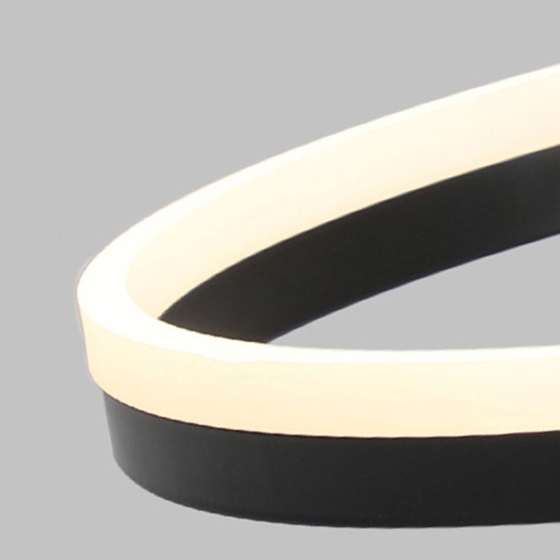 1-Lichtkreis Semi Flush Mount Acryl Modern Style Semi-bündig montiert Deckenled Lichter