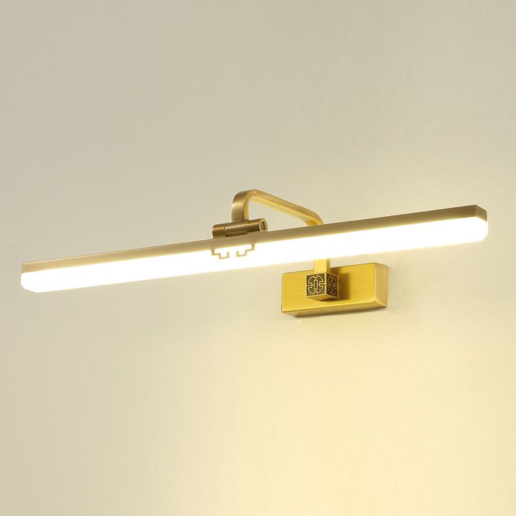 Linear Shape Wall Lighting in Modern Style Metal 1-Light Sconce Lamp for Bathroom