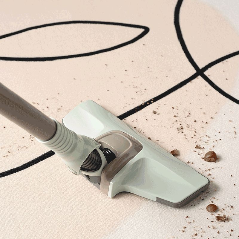 White Tone Home Decor Carpet Simple Abstract Color Block Area Rug Polyester with Stain Resistant Rug