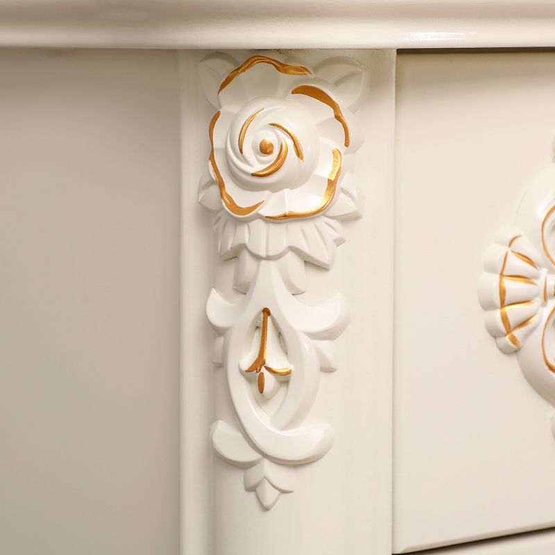 Mid-Century Modern Accent Chest with Cabriole Legs in Pine Wood