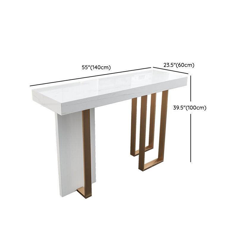 Glam Rectangle Bar Table Set 1/5 Pcs Faux Marble Bar Table Set