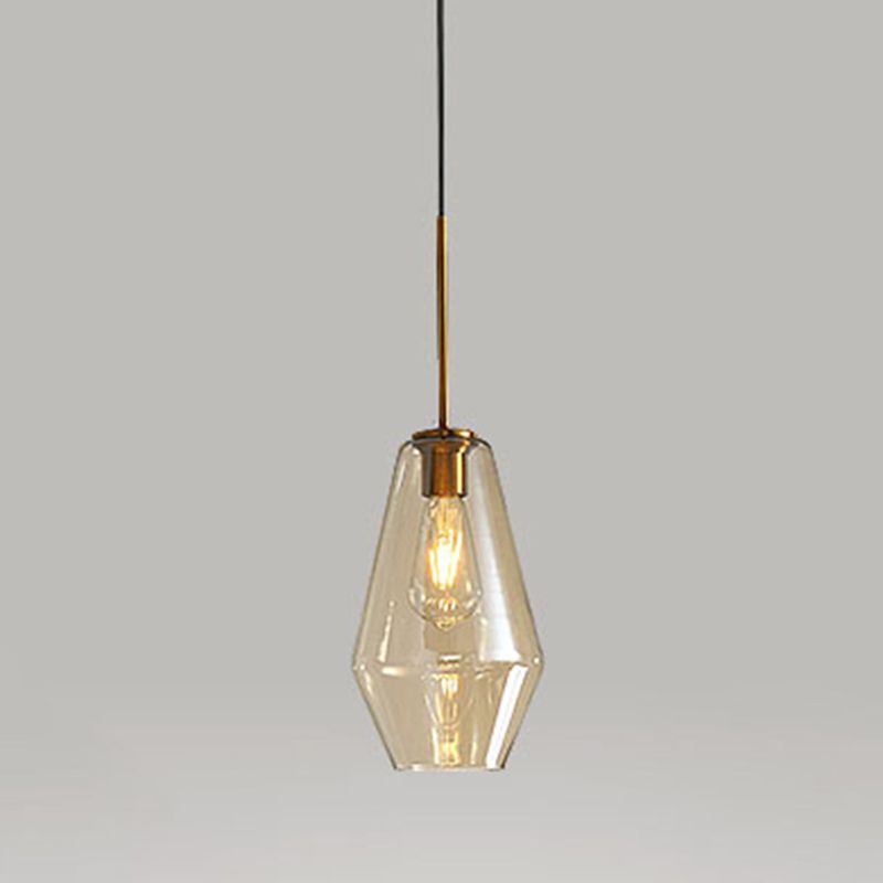 Hanging Light Fixture Minimalist Style Glass Pendant Lighting Fixture