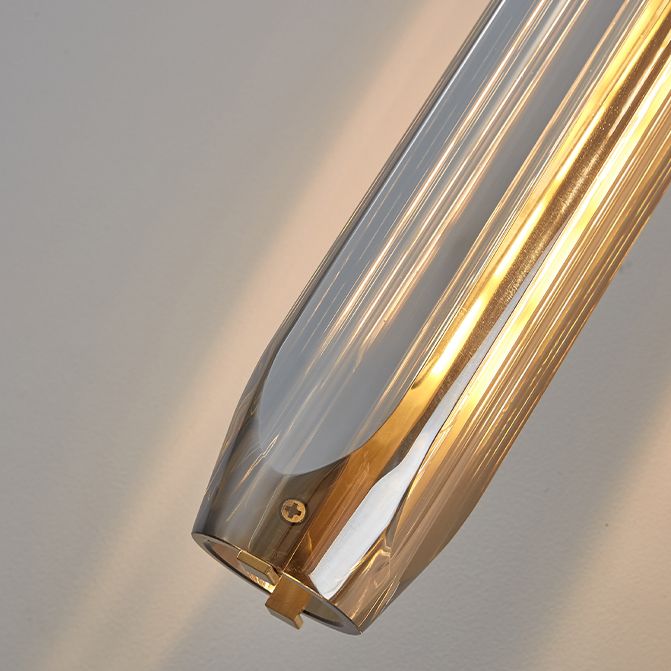 Crystal cilindrisch hanger licht in moderne luxe stijl koperen hangende lamp voor slaapkamer