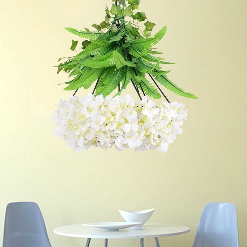 Iron Diamond Cage Ceiling Pendant Industrial 1 Light 16.5"/19.5" W Restaurant Plant Hanging Light Fixture in Black