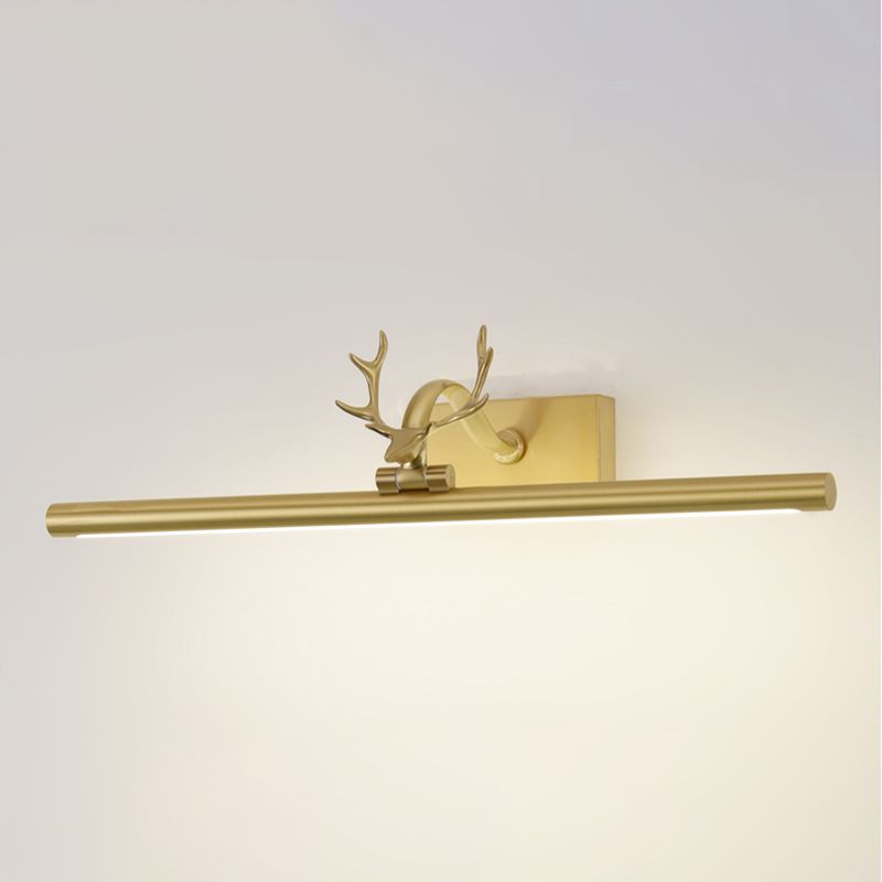 1 Light Linear Wall Sconce Postmodern Style Metal Wall Lighting for Shower Room