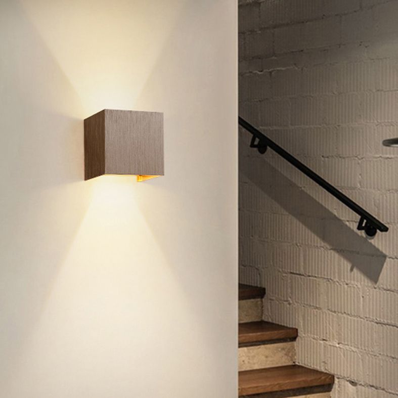 Lámpara montada en la pared cuadrada lámpara de montaje de pared de vidrio moderna para sala de estar