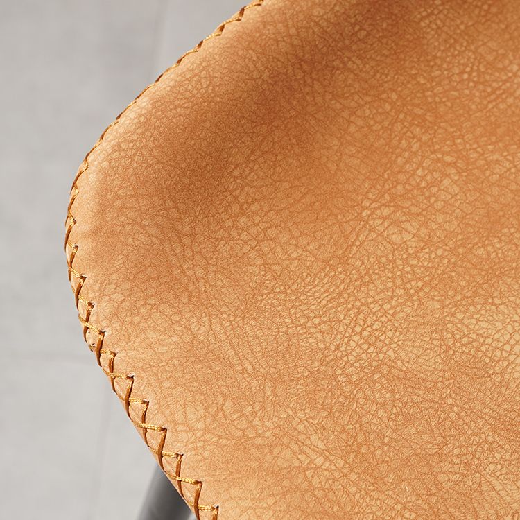 Scandinavian Footrest Matte Finish Barstool Restaurant Leather Stool