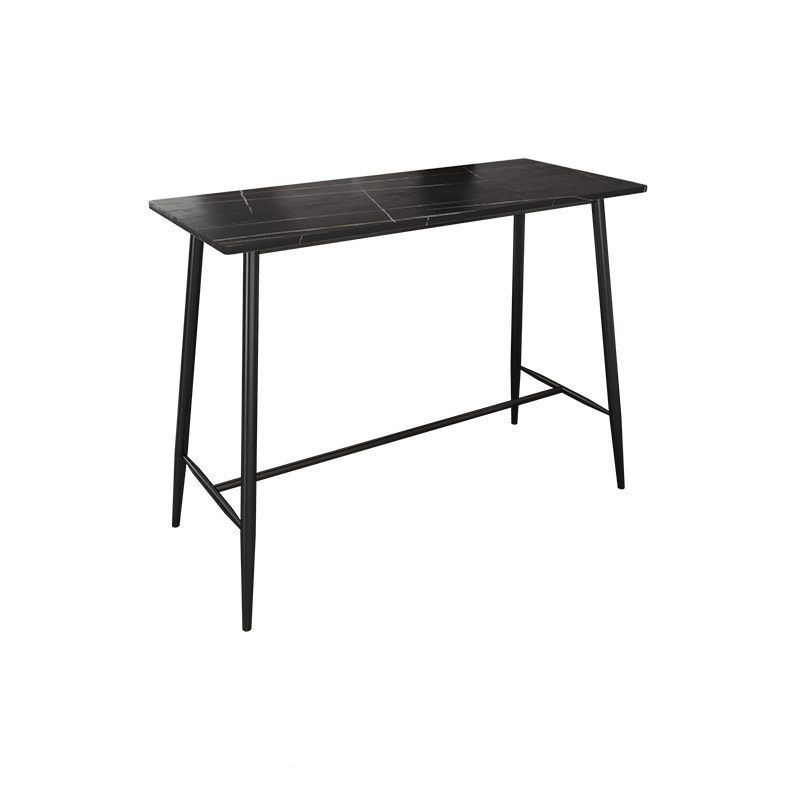 Rectangle Bar Table Contemporary Bar Table with Trestle Base,47.24"W x 23.62"L x 41.34"H