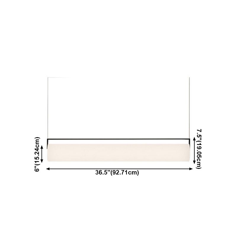 Luces de lámpara de araña de isla LED moderna Cilíndrica blanca de la isla de iluminación de la isla