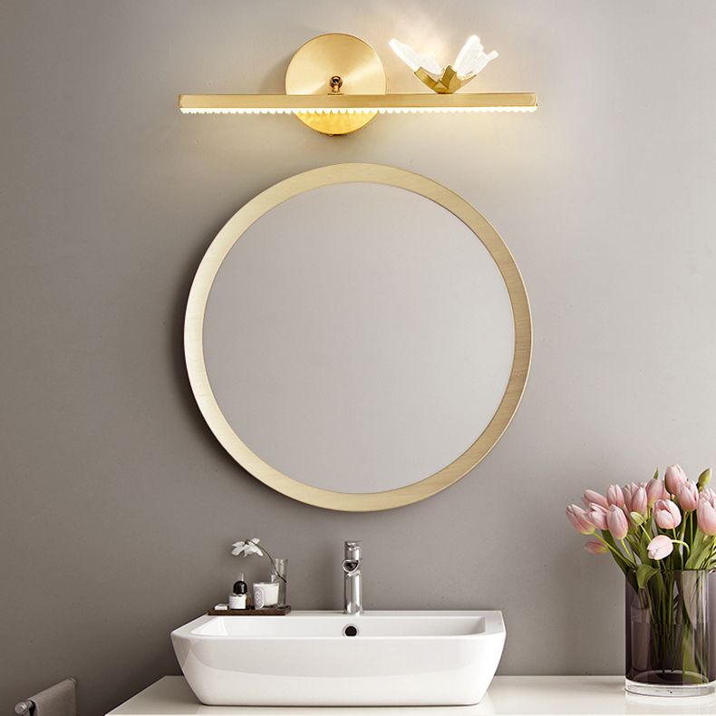 Minimaliste moderne à vanité murale rationalisée Lumières Copper Vanity Wall Lighttures pour salle de bain
