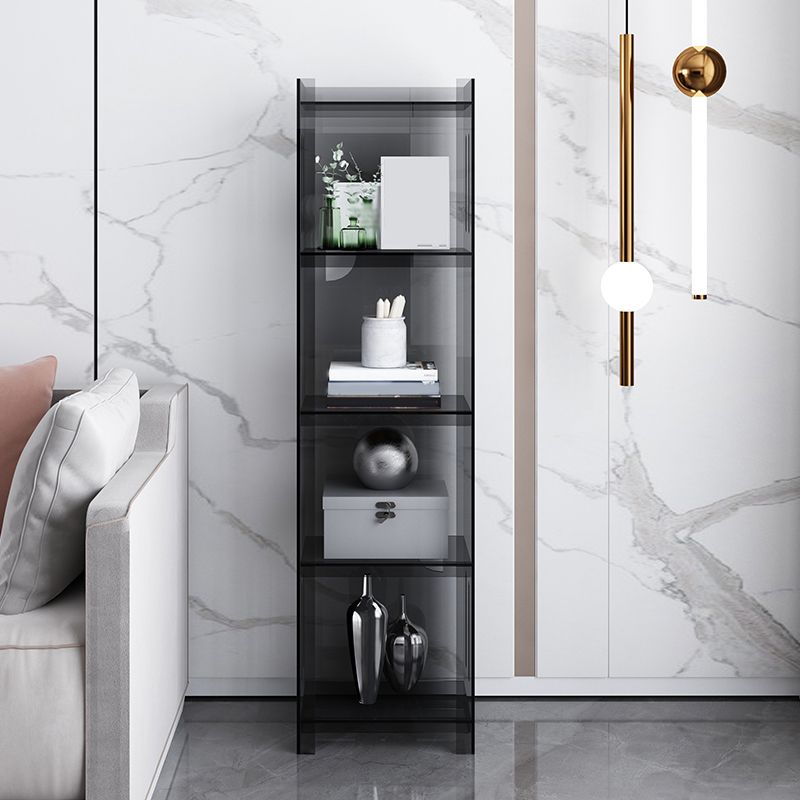 Modern Style Closed Back Bookcase Acrylic Standard Bookshelf