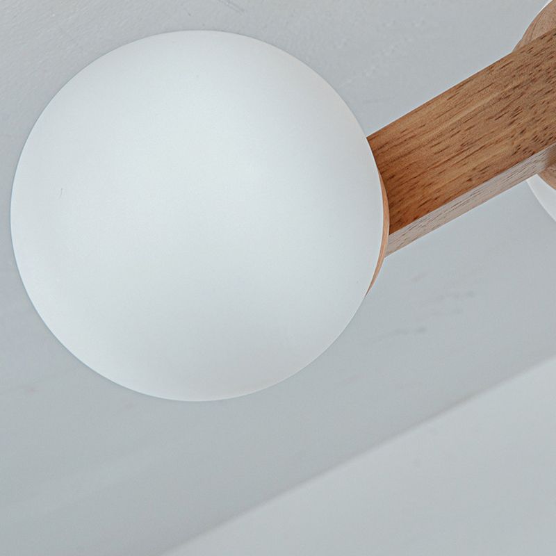 Flush Mount Ceiling Light Modern Wood Fixture Flush Mount Lamp for Living Room