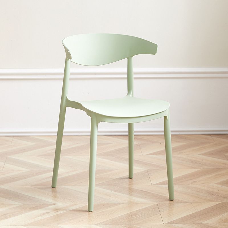 Dining Room Kitchen Dining Chair Open Back Plastic Side Chair