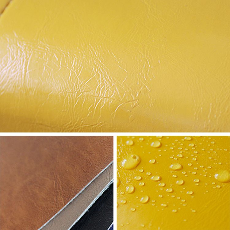 Contemporary Pouf Ottoman PU Leather Nailhead Trim Tufted Square Ottoman with Storage