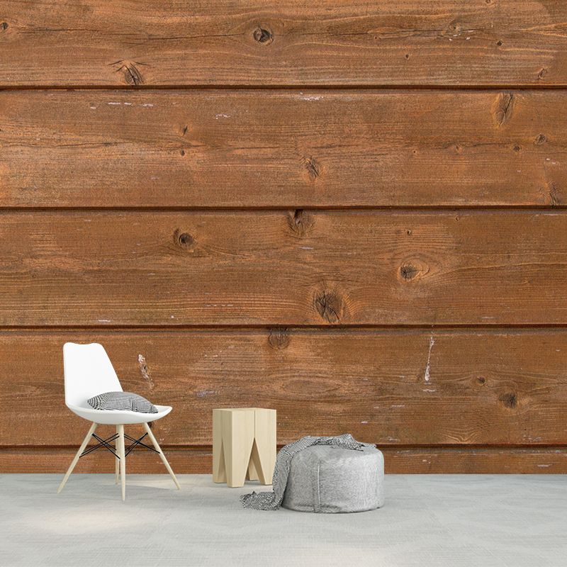 Soft Coor Wood Look Mural Industrial Wallpaper Whole Wall Decor for Kitchen