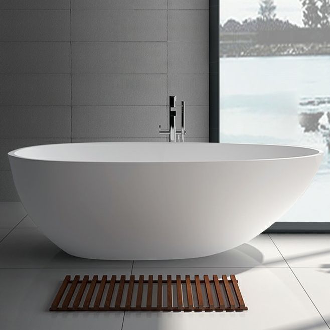 Stone Soaking Roll Top Bathtub Antique Finish Freestanding Bath Tub