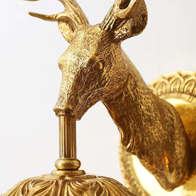 Unique Shape Crystal Wall Sconces Modern 1-Light Wall Mount Light Fixture in Gold